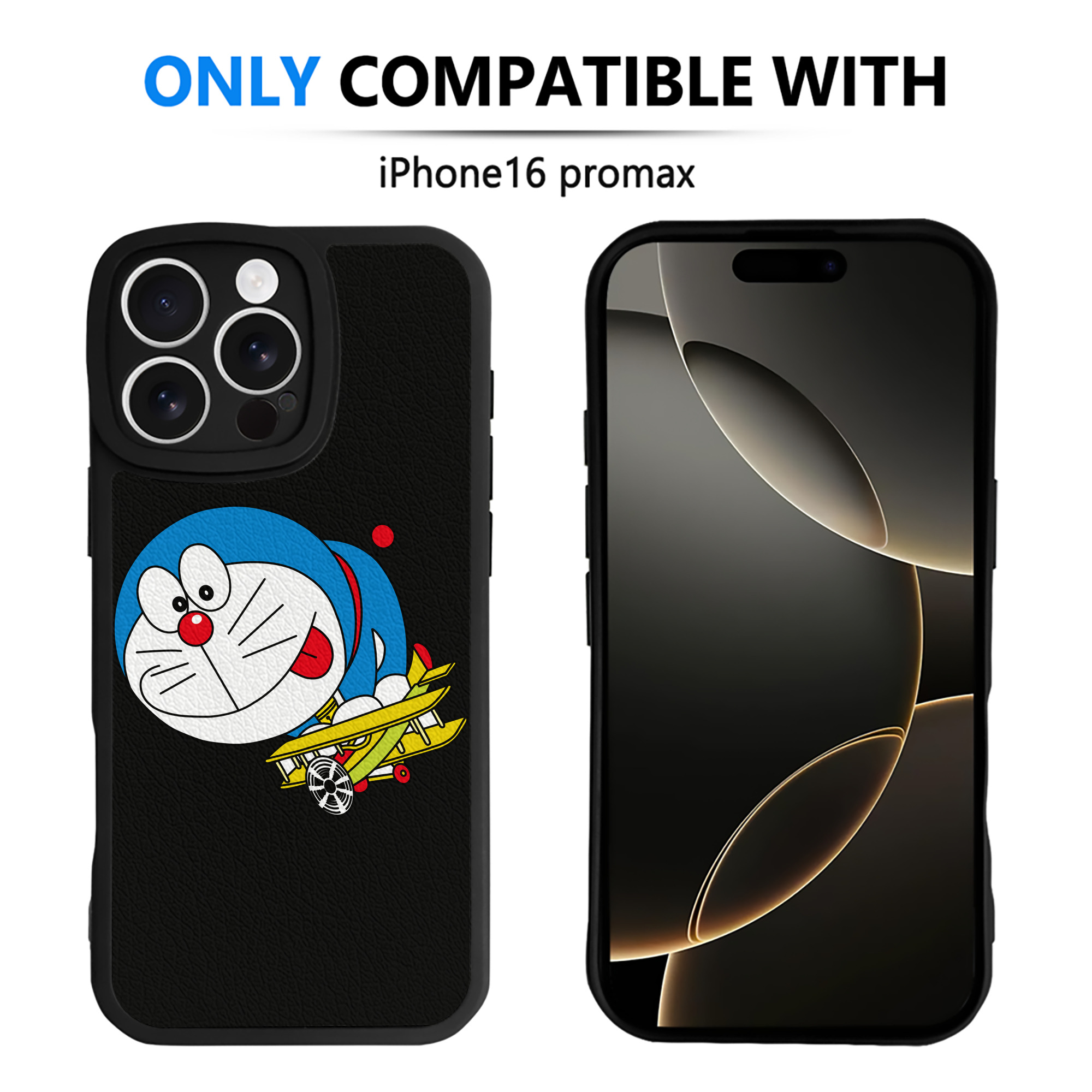 （画像用） ドラえもん Doraemon 【iPhone 16シリーズ対応】シリコンスマホケース（レザー調） 材質：シリコン